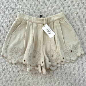 NWT! Ollari NYC Floral Corduroy Viola Shorts Sz S